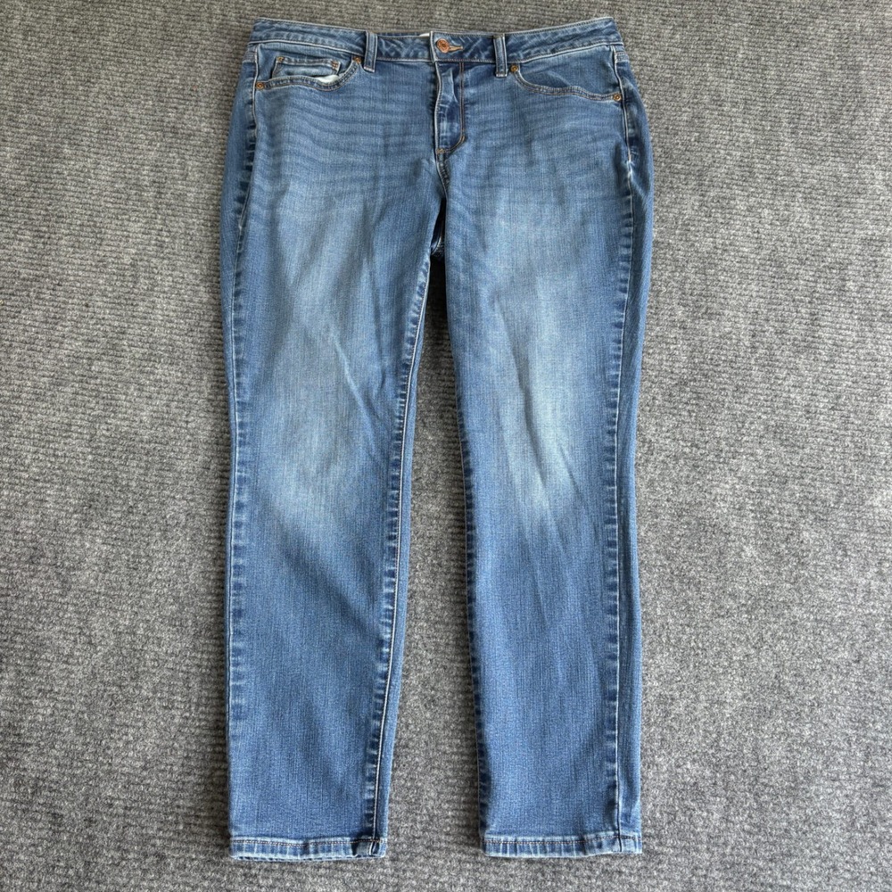 Sonoma Goods For Life Womens Skinny Jeans Size 14S Medium Wash Blue Denim Petite